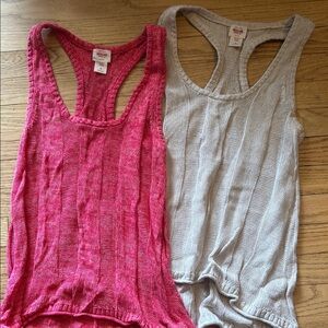 Mossimo Supply Co. Pink Knit Racerback Tank